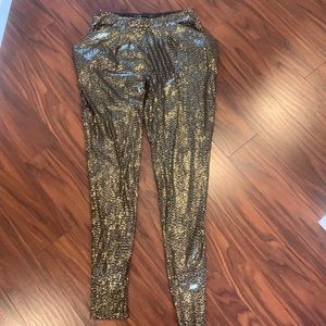Gold sequins harem pants